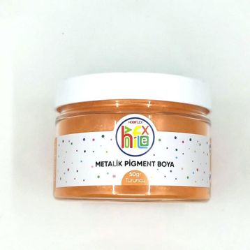 Hobiflex Reçine Metalik Sedefli Pigment 50 gr Turuncu Epoksi Toz Boya