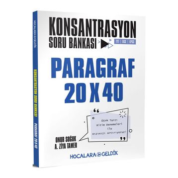 Hocalara Geldik Yayınları TYT Paragraf 20x40 Konsantrasyon Soru Bankası