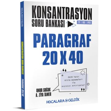 Hocalara Geldik Yayınları TYT Paragraf 20x40 Konsantrasyon Soru Bankası