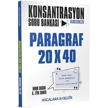 Hocalara Geldik Yayınları TYT Paragraf 20x40 Konsantrasyon Soru Bankası