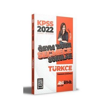 Hocawebde Yayınları 2022 Kpss Türkçe Ösym Tarzı Seçmece Sorular Tamamı Çözümlü Soru Bankası