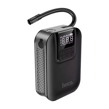 Hoco S53 Breeze 2500 mAh Bataryalı Taşınabilir Çok Fonksiyonlu Dijital Göstergeli Akıllı Kablosuz Hava Kompresörü