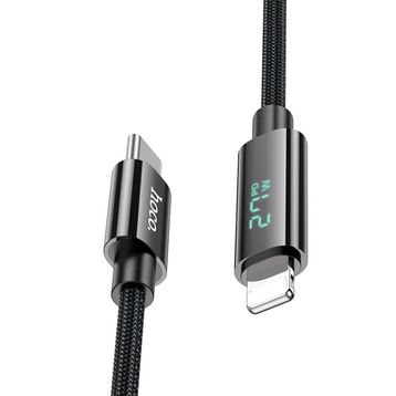 Hoco U125 1.2M Benefit Lightning Siyah Şarj Data Kablosu