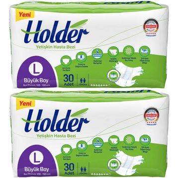 Holder Bel Bantlı Tekstil Yüzey L Büyük 60 Adet Hasta Bezi