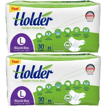 Holder Bel Bantlı Tekstil Yüzey L Büyük 60 Adet Hasta Bezi