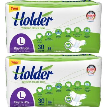 Holder Bel Bantlı Tekstil Yüzey L Büyük 60 Adet Hasta Bezi