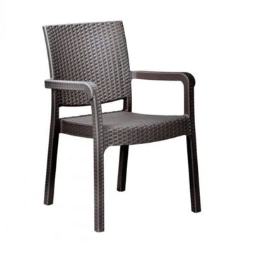 Holiday Troya 4'lü Kahverengi Rattan Sandalye