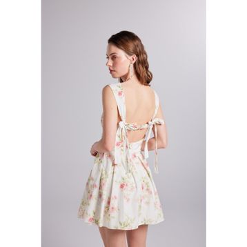 Holly Lolly Romance Eteği Brode Detaylı Çiçekli Pembe Kadın Mini Günlük Elbise