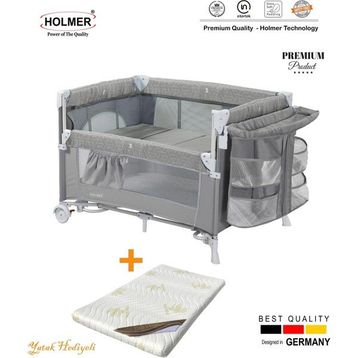 Holmer Coolstyle Multi Pro Gri Anne Yanı Beşik Park Yatak