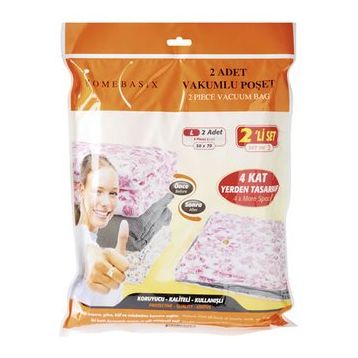 Homebasix 2'li Large Vakumlu Hurç