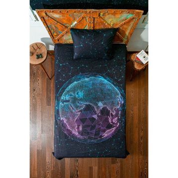 Home&Bath Beyond World Lacivert 160x220 cm Tek Kişilik Nevresim Takımı