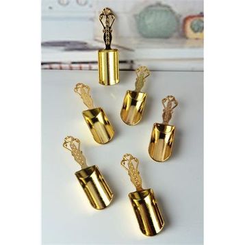 Homecare 715869 Vintage El Yapımı Gold 6'lı Baharat Ölçü Kaşığı Seti