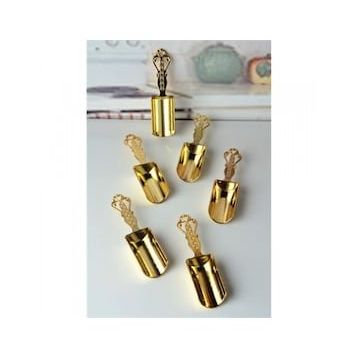 Homecare 715869 Vintage El Yapımı Gold 6'lı Baharat Ölçü Kaşığı Seti