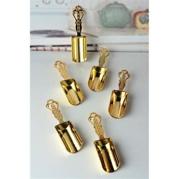 Homecare 715869 Vintage El Yapımı Gold 6'lı Baharat Ölçü Kaşığı Seti
