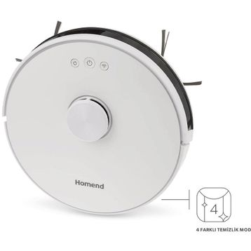 Homend Alex 1281H Laser Beyaz Robot Süpürge