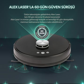 Homend Alex Laser 1283H Pro Siyah Robot Süpürge