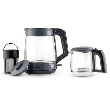 Homend Infinity 1764H Antrasit Siyah Cam Çay Makinesi