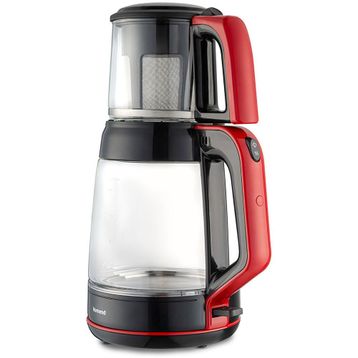 Homend Infinity 1764H Siyah Kırmızı Cam Çay Makinesi