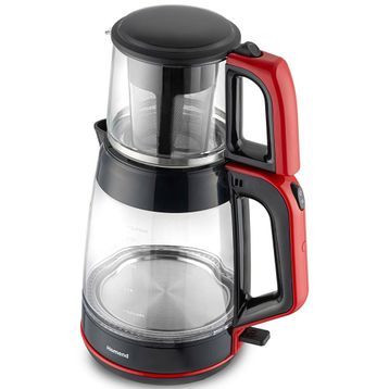 Homend Infinity 1764H Siyah Kırmızı Cam Çay Makinesi