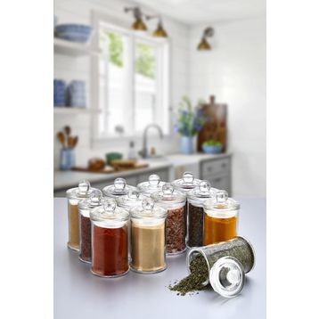 HOMENIVA 6 Adet 150 ml Vakum Kapaklı Cam Baharatlık Kavanoz