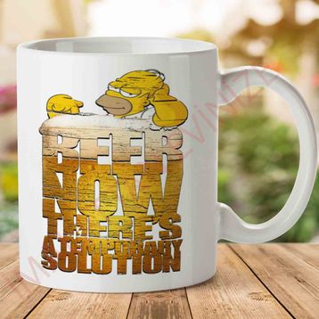 Homer Simpsons Beer Baskılı Kupa Bardak
