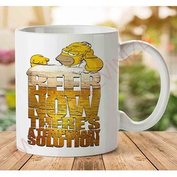 Homer Simpsons Beer Baskılı Kupa Bardak
