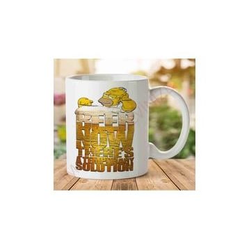 Homer Simpsons Beer Baskılı Kupa Bardak