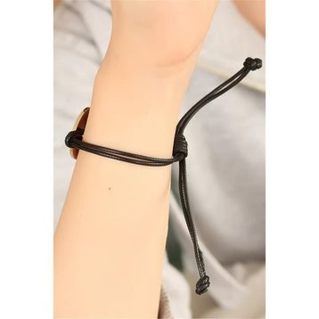 HomeStore LOVE Siyah Deri İpli Unisex Mood Bileklik