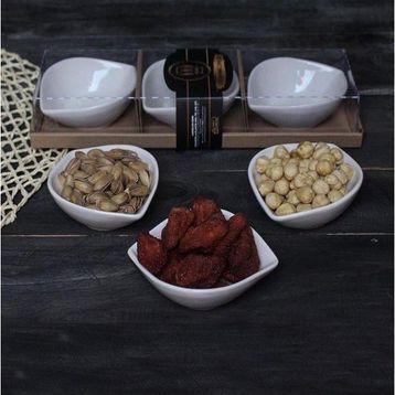 HomeTarz 3'lü Set Seramik Çerezlik Sosluk Kahvaltılık