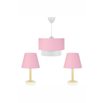 Homing Artgift Bronz Gövdeli Üçlü Avize Seti