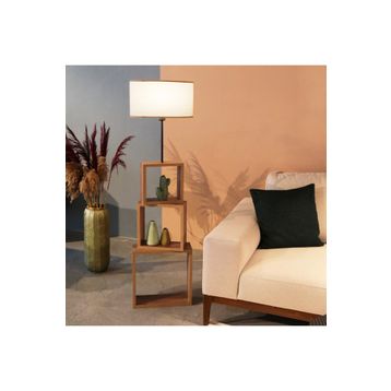 Homing AYD-2903 Kumaş Başlıklı Modern Raflı Lambader