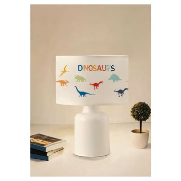 Homing AYD-3048 AYD-3046 Kumaş Baskılı Dinazor Desenli Çocuk Odası Abajur