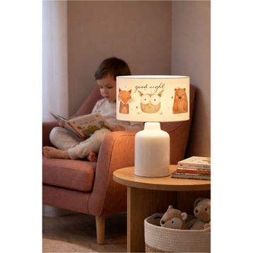 Homing AYD-3053 AYD-3046 Kumaş Baskılı Baykuş ve Arkadaşları Çocuk Odası Abajur