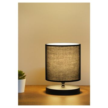 Homing Design Mini Boy Siyah Kumaş Başlıklı Abajur