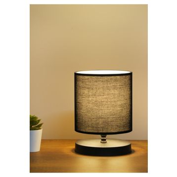 Homing Design Mini Boy Siyah Kumaş Başlıklı Abajur