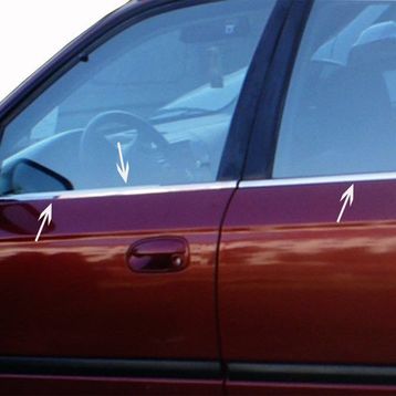 Honda Civic 2002-2006 4 Parça Krom Cam Çıtası