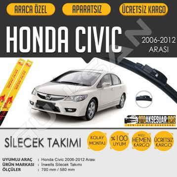 Honda Civic 2006-2012 Muz Silecek Takımı