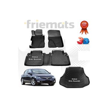 Honda Civic 2007-2012 3D Havuzlu Paspas