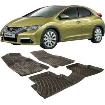 Honda Civic 2012-2016 Siyah 3D Havuzlu Paspas