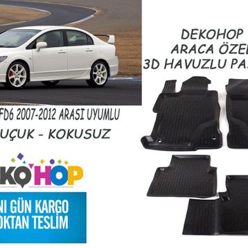 Honda Civic Fd6 2007-2012 3D Havuzlu Paspas