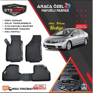 Honda Civic Fd6 2007-2012 3D Havuzlu Paspas