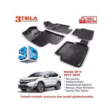 Honda Cr-v 2018-2019 Seti 3D Havuzlu Paspas