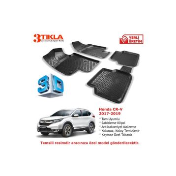 Honda Cr-v 2018-2019 Seti 3D Havuzlu Paspas