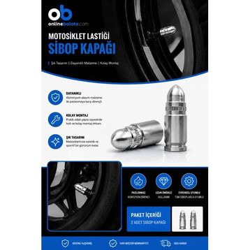 Honda PCX 125 Gümüş 2 Adet 30744 Ön Arka Lastik Sibop Kapağı
