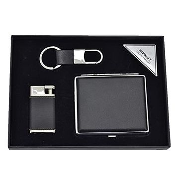 Honest Tabaka Anahtarlık Set Siyah Çakmak