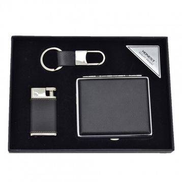 Honest Tabaka Anahtarlık Set Siyah Çakmak