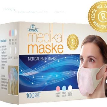 Honka Pembe 100 adet Medikal Maske