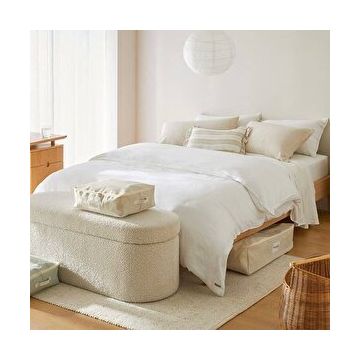 Hoom Concept Lina Beyaz Teddy Sandıklı Puf