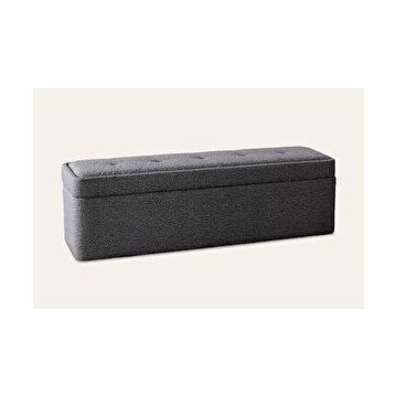 Hoom Concept Lotus Sandıklı Beyaz Puf Bench