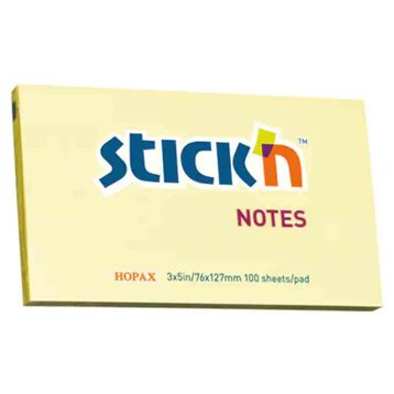 Hopax 76x127 mm 100 Yaprak Sarı Stick Yapışkanlı Not Kağıdı